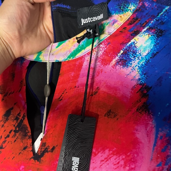 Womens Just Cavalli Multi Color Print Dress 44 EUR/US 8 * - Picture 3 of 13